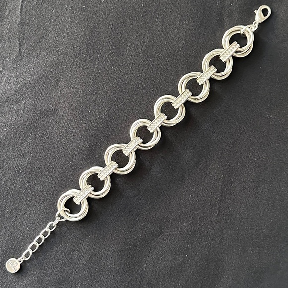Alfani Silver Tone Multi Link Bracelet - Picture 2 of 5